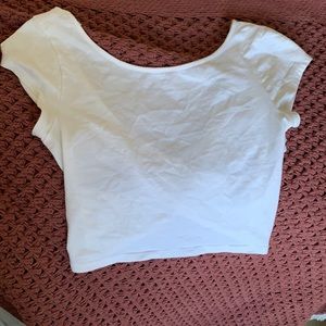 Open back cropped tee